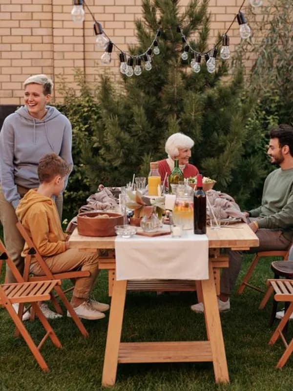Family celebrating a birthday party together